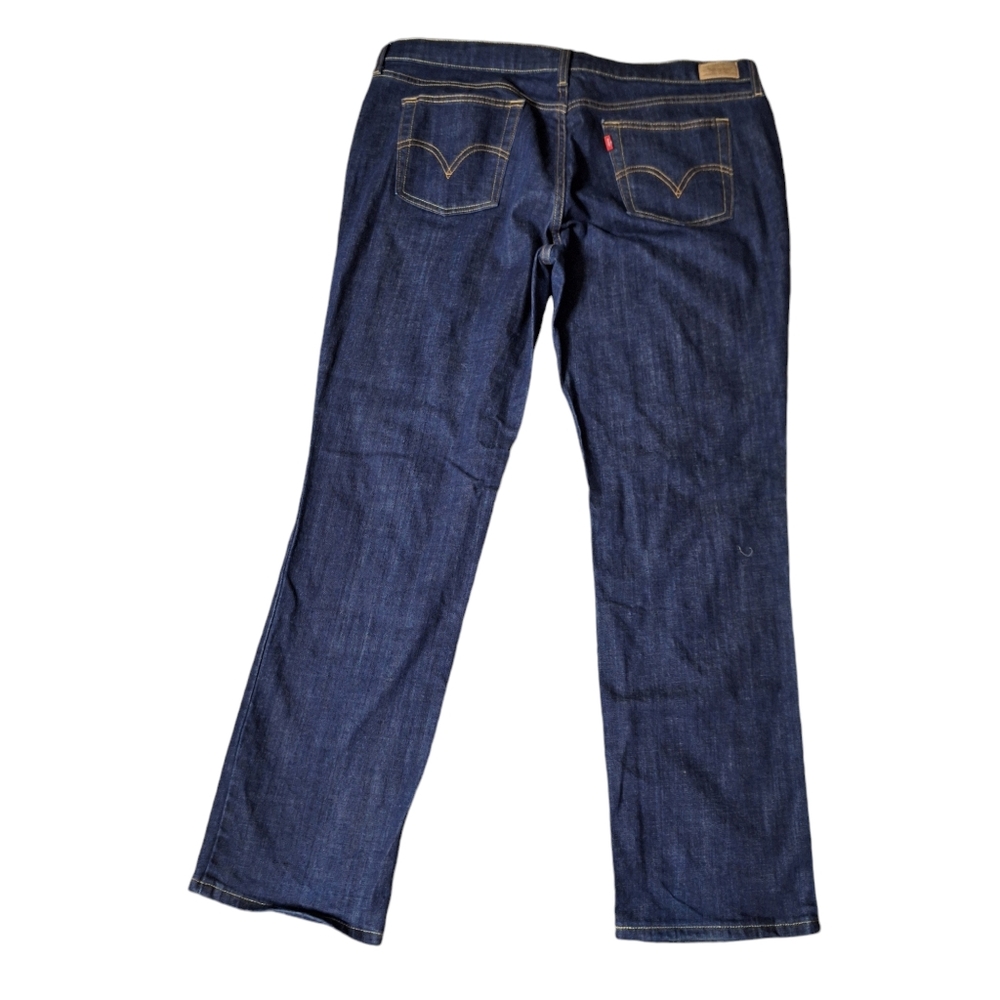 Pre-Owned Levis 501 Straight Women's Dark Denim Jeans Size 16 Plus Size - Picture 2 of 6